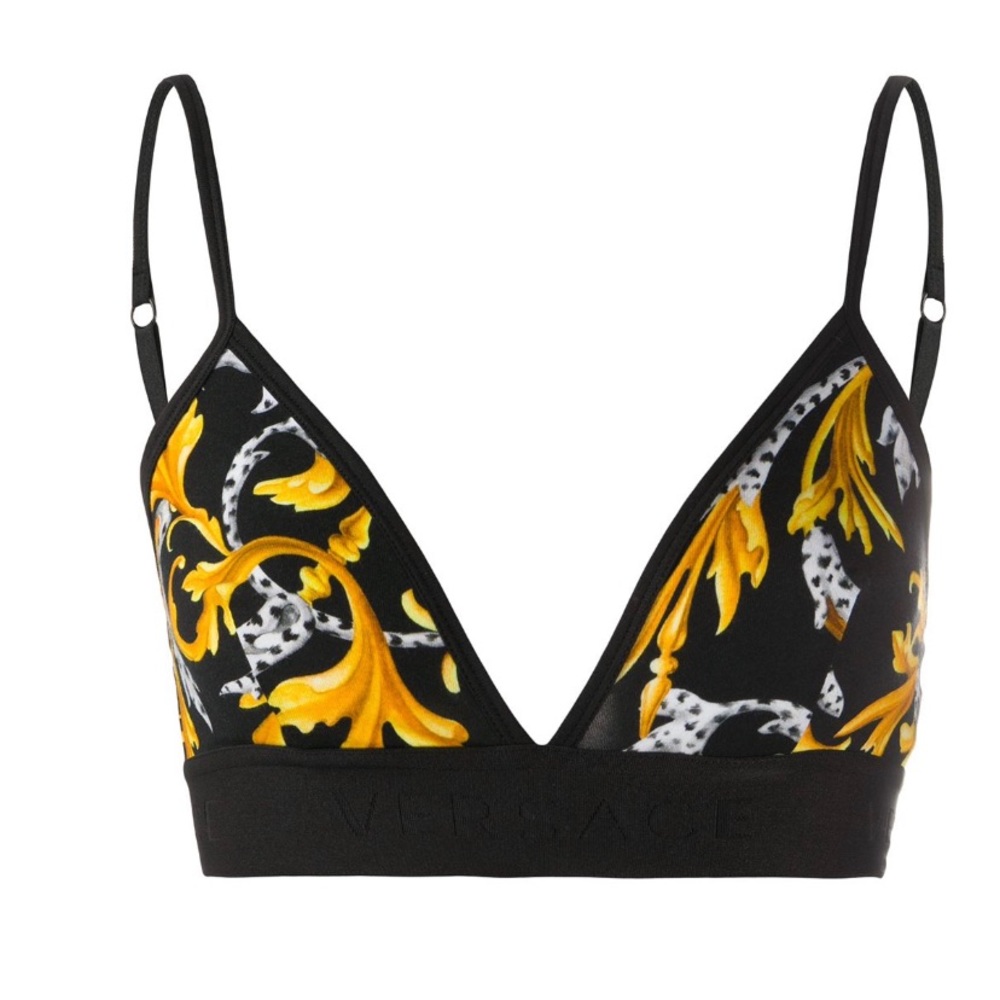 Triangle cup bra top by Versace